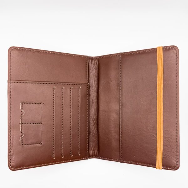 valódi bőr útlevél tok sim tartóval, barna