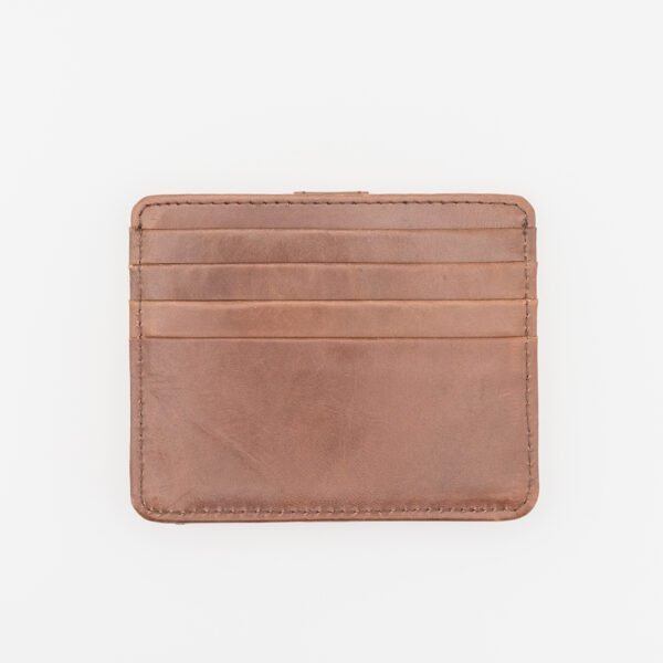 nagyméretű, sok rekeszes valódi bőr kártyatartó, világosbarna