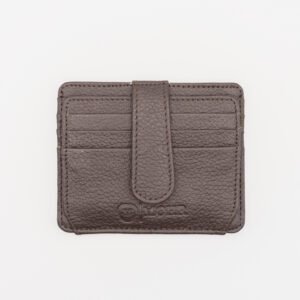 nagyméretű, sok rekeszes valódi bőr kártyatartó, texturált barna