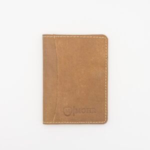 minimál design valódi bőr pénztárca, barna