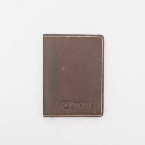 mini bőr pénztárca, sötétbarna minimál design valódi bőr pénztárca, sötétbarna