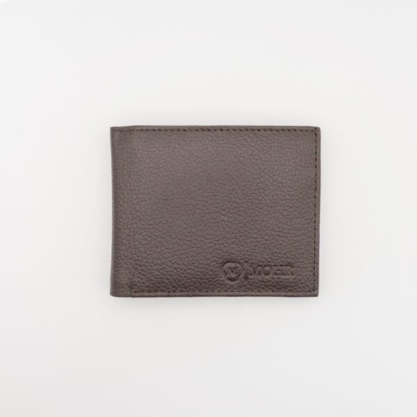 kihajtható valódi bőr pénztárca, barna