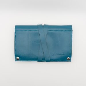 valódi bőr összehajtható ékszertartó, teal