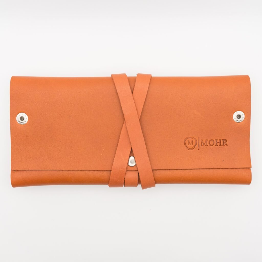 valódi bőr összehajtható ékszertartó, barna