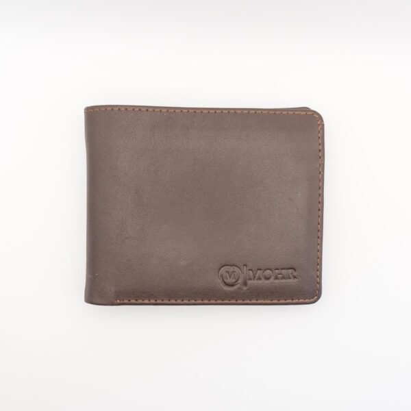 valódi bőr pénztárca nagy apró zsebbel, sötétbarna