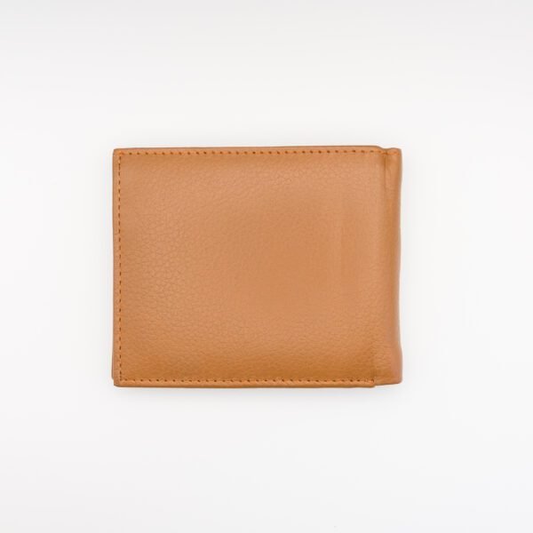 tágas valódi bőr pénztárca, világosbarna