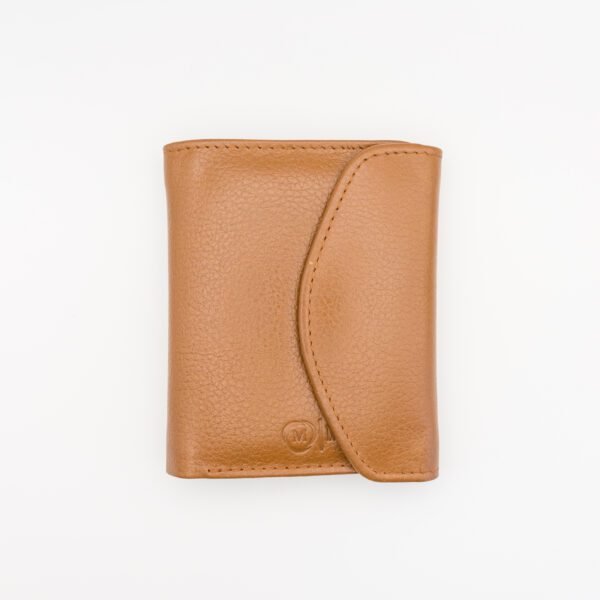 tágas valódi bőr pénztárca, világosbarna