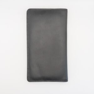 nagyméretű valódi bőr pénztárca, fekete