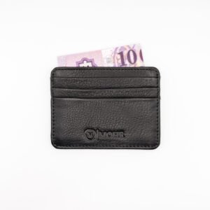 valódi bőr kártyatartó, texturált fekete