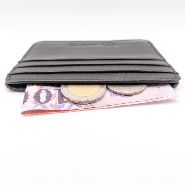 texturált fekete bőr kártyatartó valódi bőr kártyatartó, texturált fekete