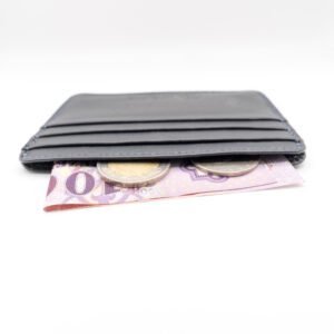 valódi bőr kártyatartó, fekete