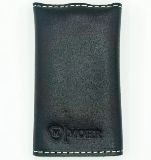 összehajtható kulcstartó bőrből, fekete