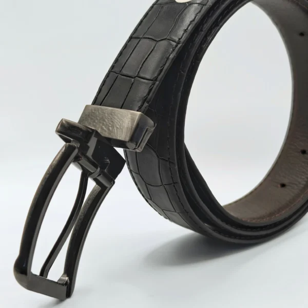 double belt br bl snake Valódi bőr kétoldalas öv "Roma"