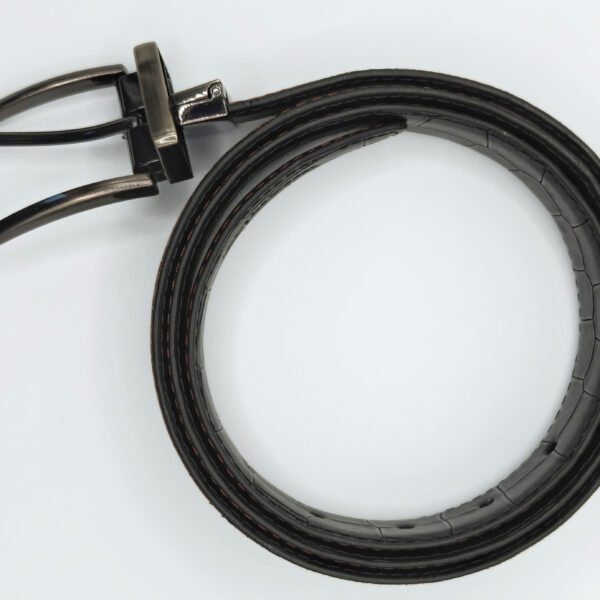 smooth double belt br bl 7 Valódi bőr kétoldalas öv "Roma"