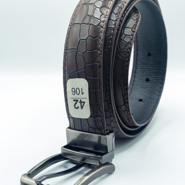 type 2 double belt br bl snake 1 Valódi bőr kétoldalas öv "Roma"