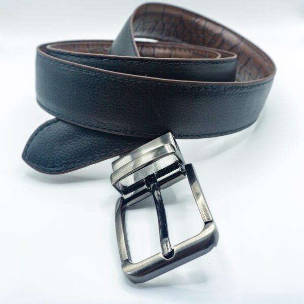 type 2 double belt br bl snake 3 Valódi bőr kétoldalas öv "Roma"